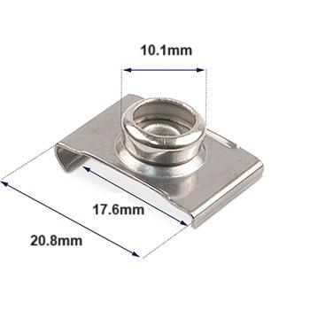 Druckknopf 10mm Fensterrahmen S / 10 Stück