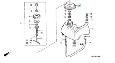 Gummiplatte Tank 17515-ZV0-000