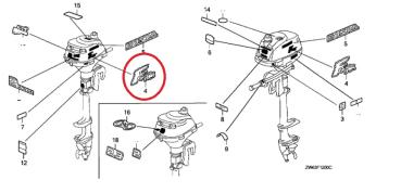 Aufkleber 4-Stroke 87131-ZW6-B00