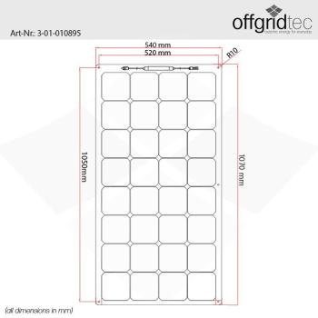 120W Flexibles Solarpanel