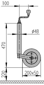 Stützrad 150kg