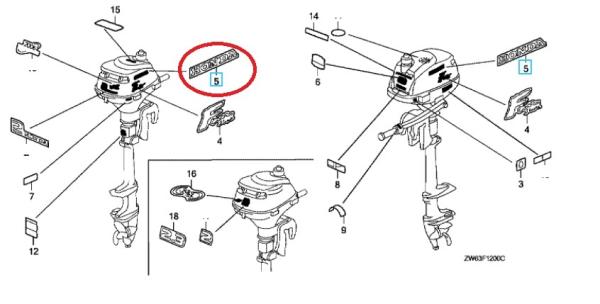 Aufkleber Honda 87132-ZVA-000