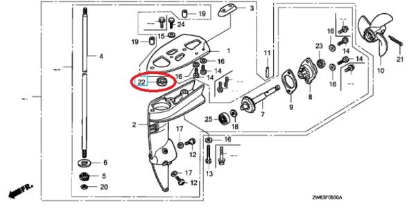 Wellendichtring 91251-ZV0-003